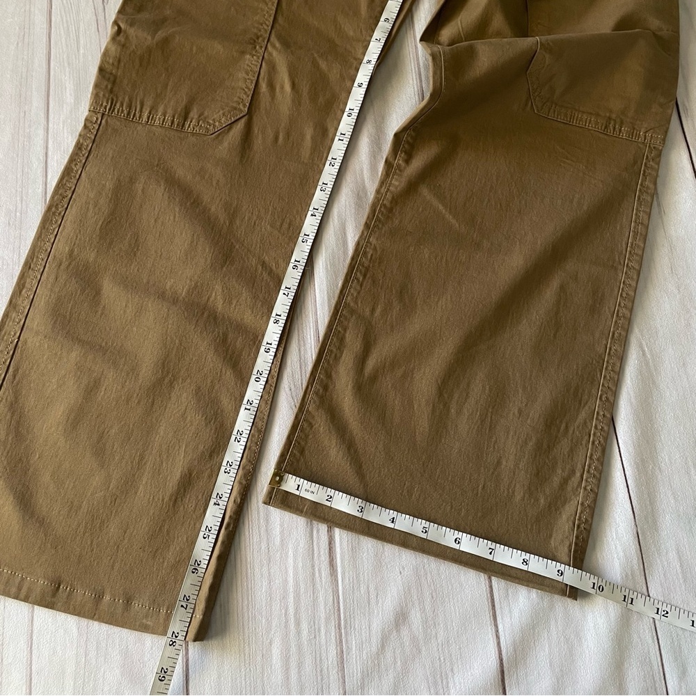 NWOT Sanctuary Loose Cargo Pants Womens 26 Dark Khaki Brown Tan Straight Cotton - Picture 12 of 13